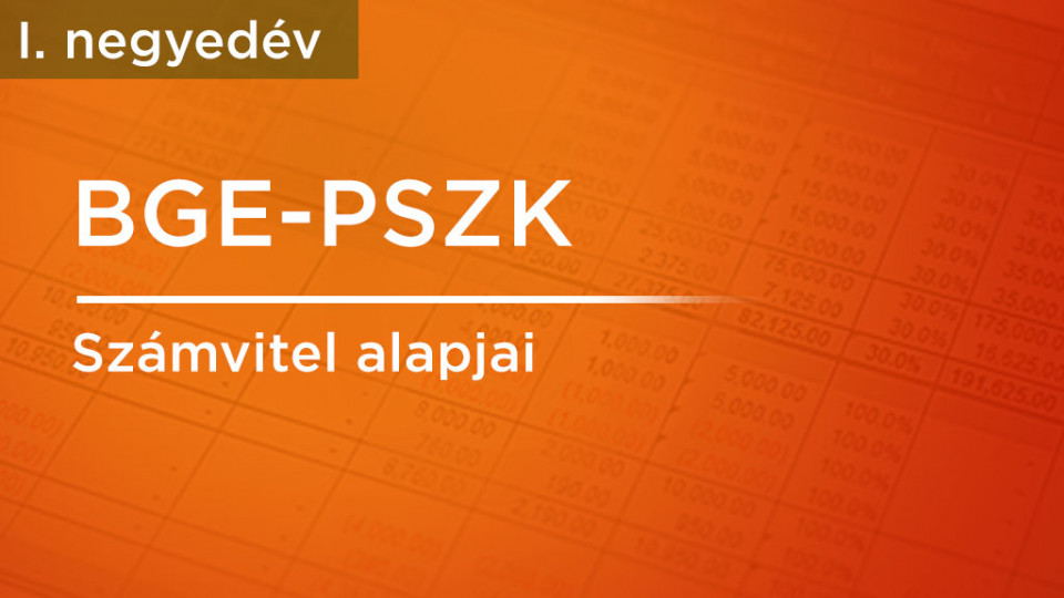 Számvitel alapjai 1. negyedév